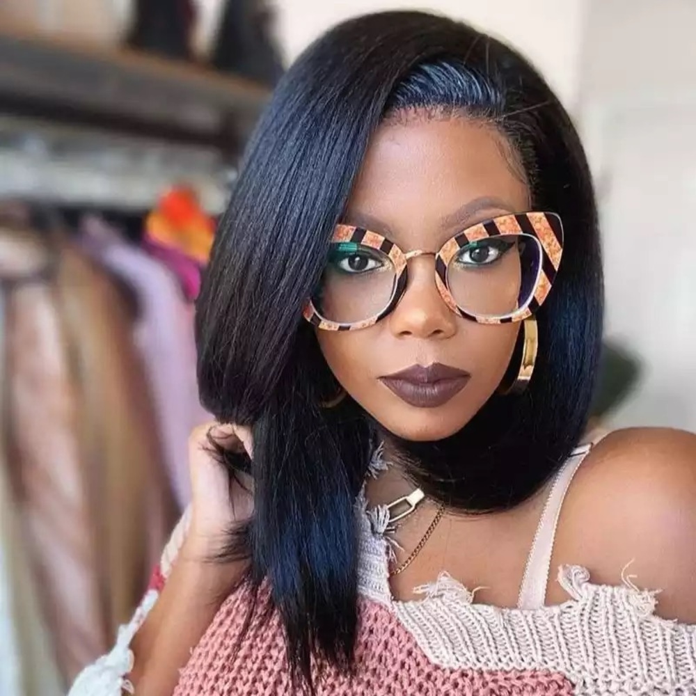 Cat eye clear lens glasses